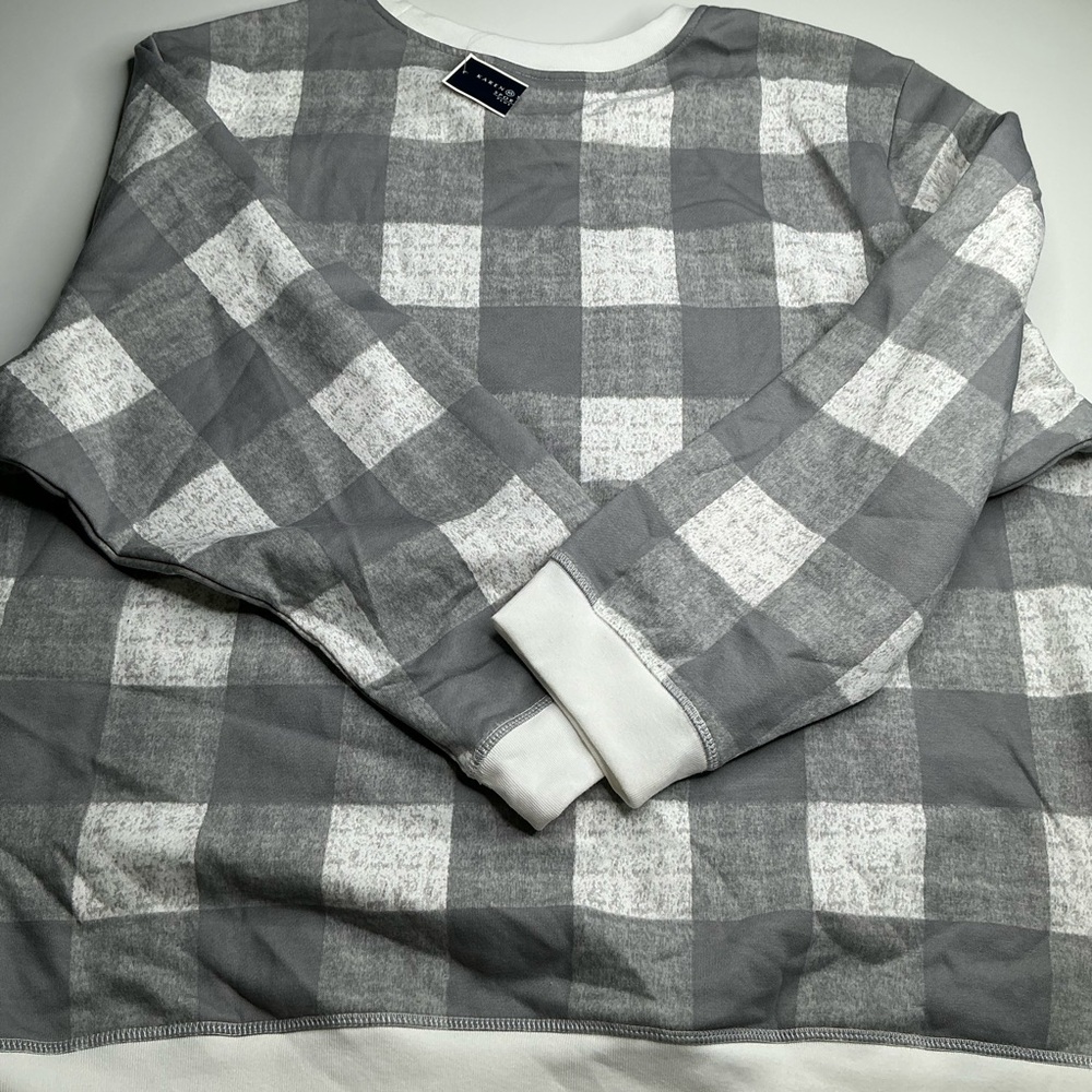 Karen Scott Pullover Table Essential Gray White W… - image 3